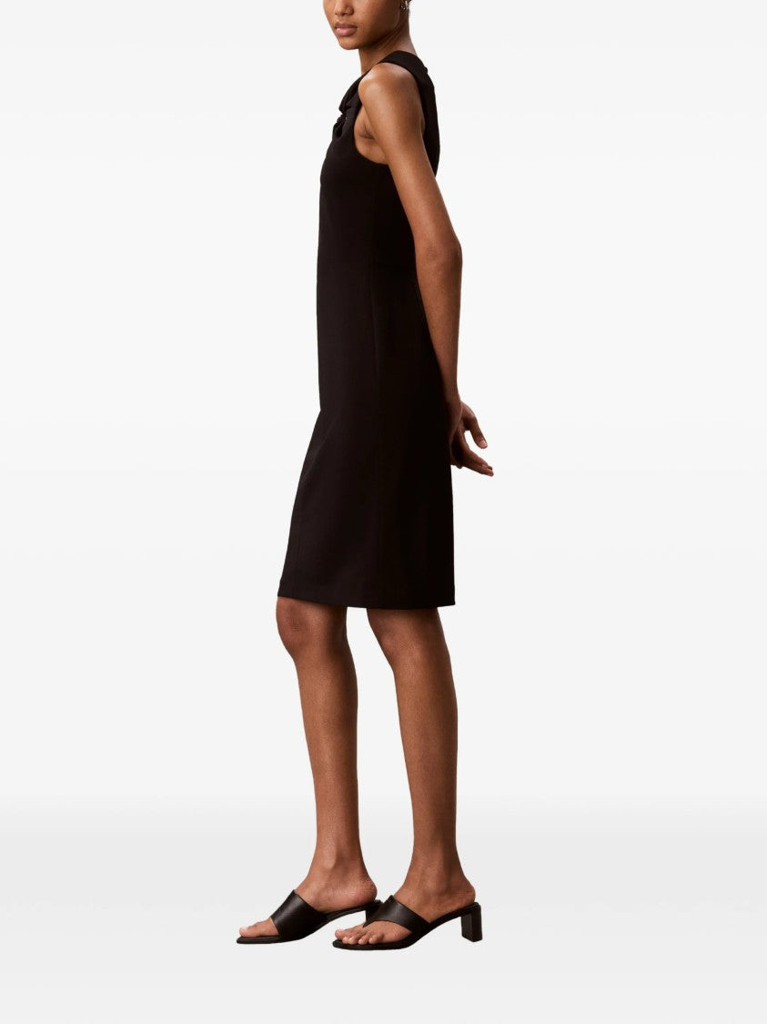 Calvin Klein Scuba Crepe Sl Knee Length Dress