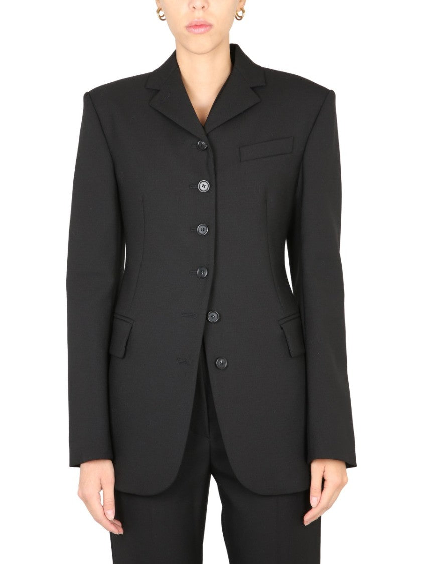 Max Mara Single-Breasted Jacket With Mirror Lapels And Tailored Finish