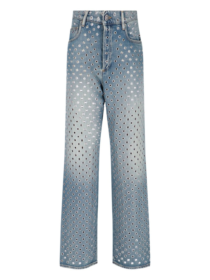 Golden Goose Distressed Blue High-waisted Jeans
