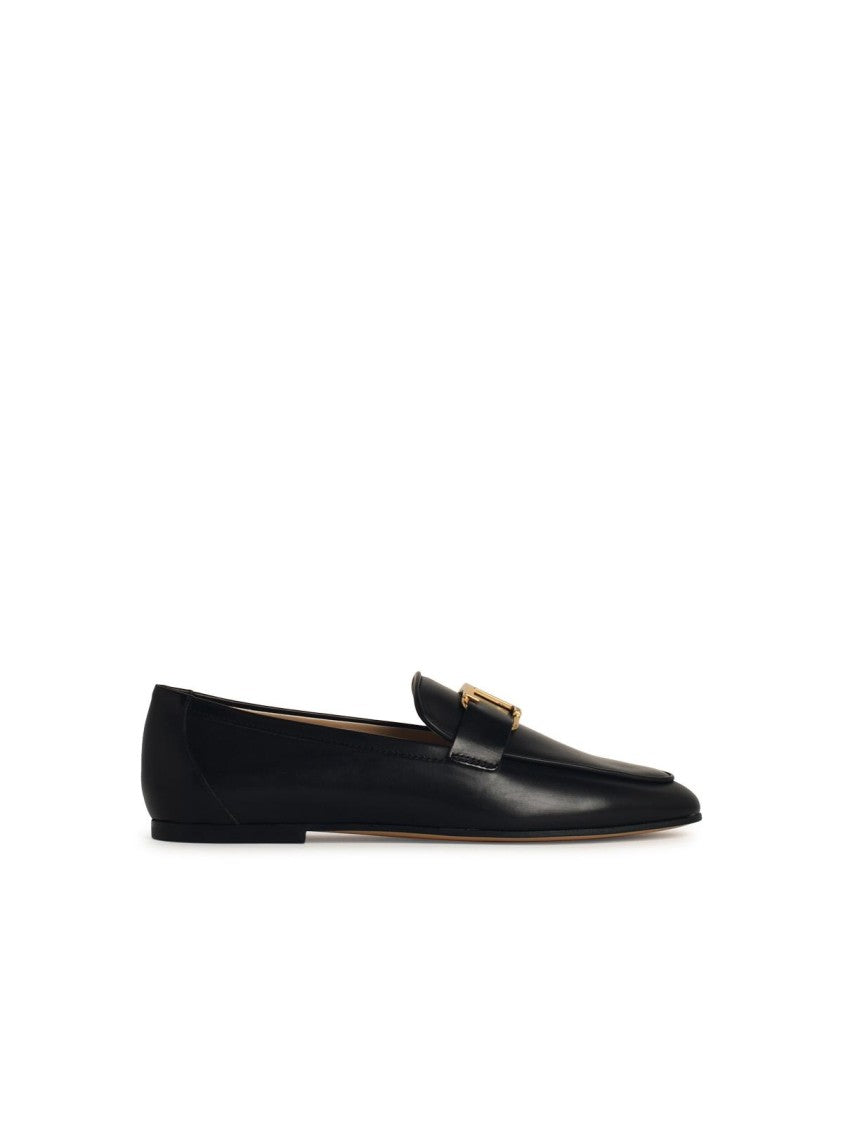 Tod's Black Leather Loafers