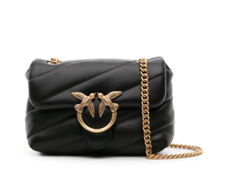 Pinko Compact Quilted Bag With Gold-Tone Bird Clasp