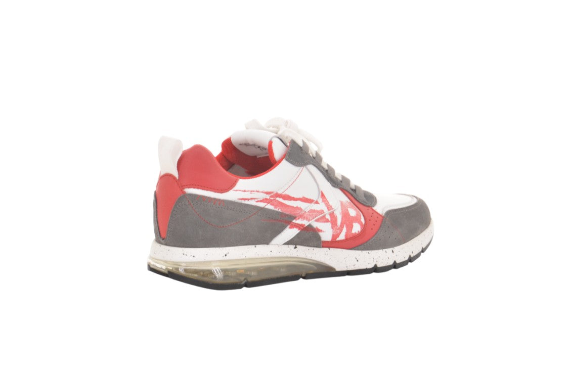 Voile Blanche Grey Cotton Dynamic Panel Design Sneakers