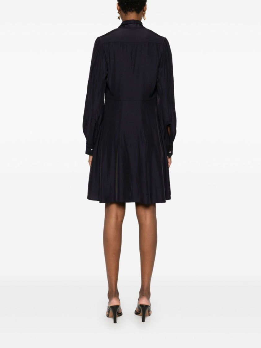 Lanvin Midnight Blue Draped Dress