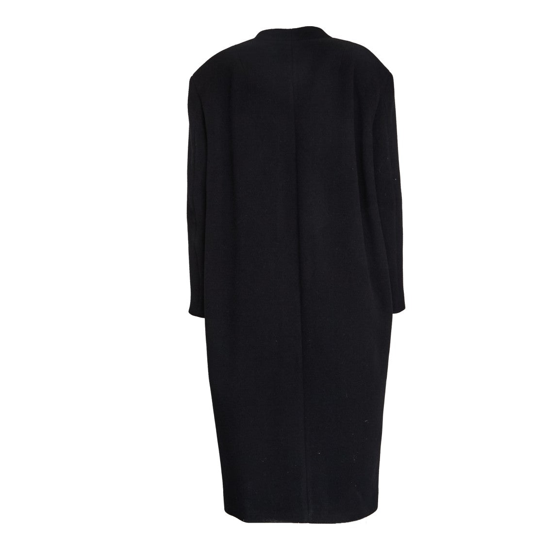 Isabel Marant Collarless Long Wool-Blend Coat With Satin Lining