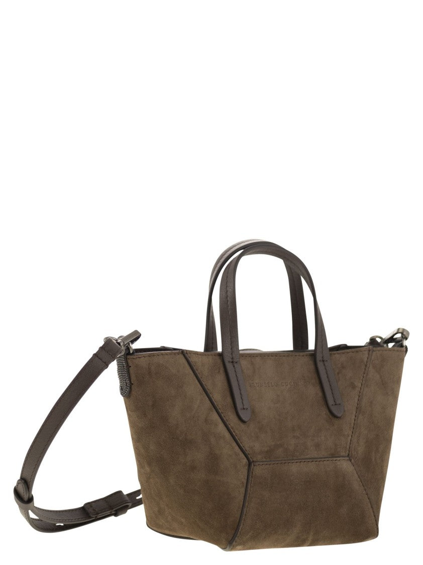 Brunello Cucinelli Bc Duo Mini Suede Bag