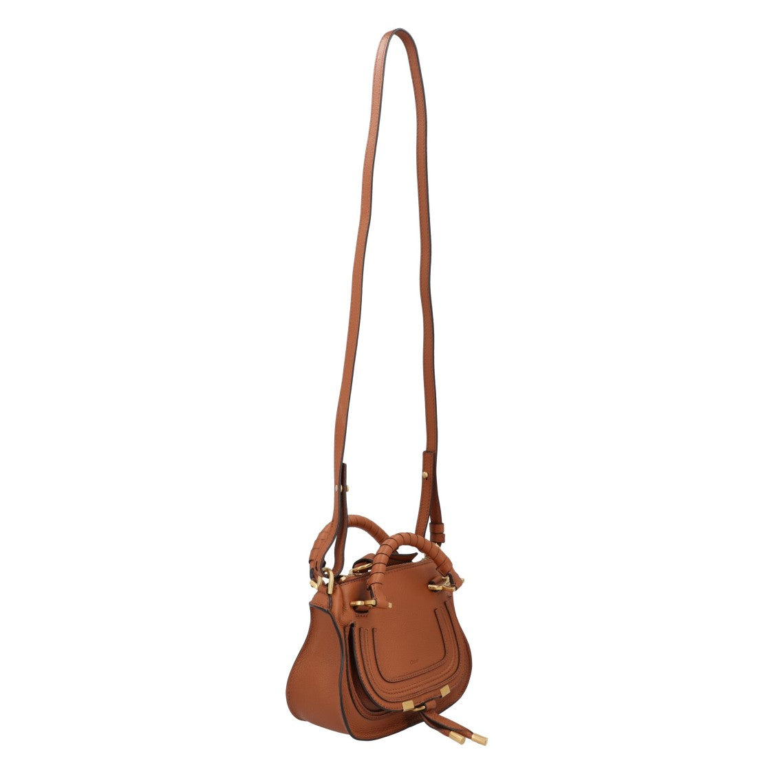 Chloé Marcie Mini Double Carry Bag Brown