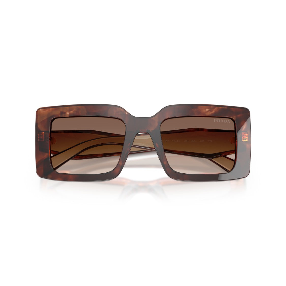 Prada 0Pr D01s Oversized Rectangular Tortoiseshell Sunglasses