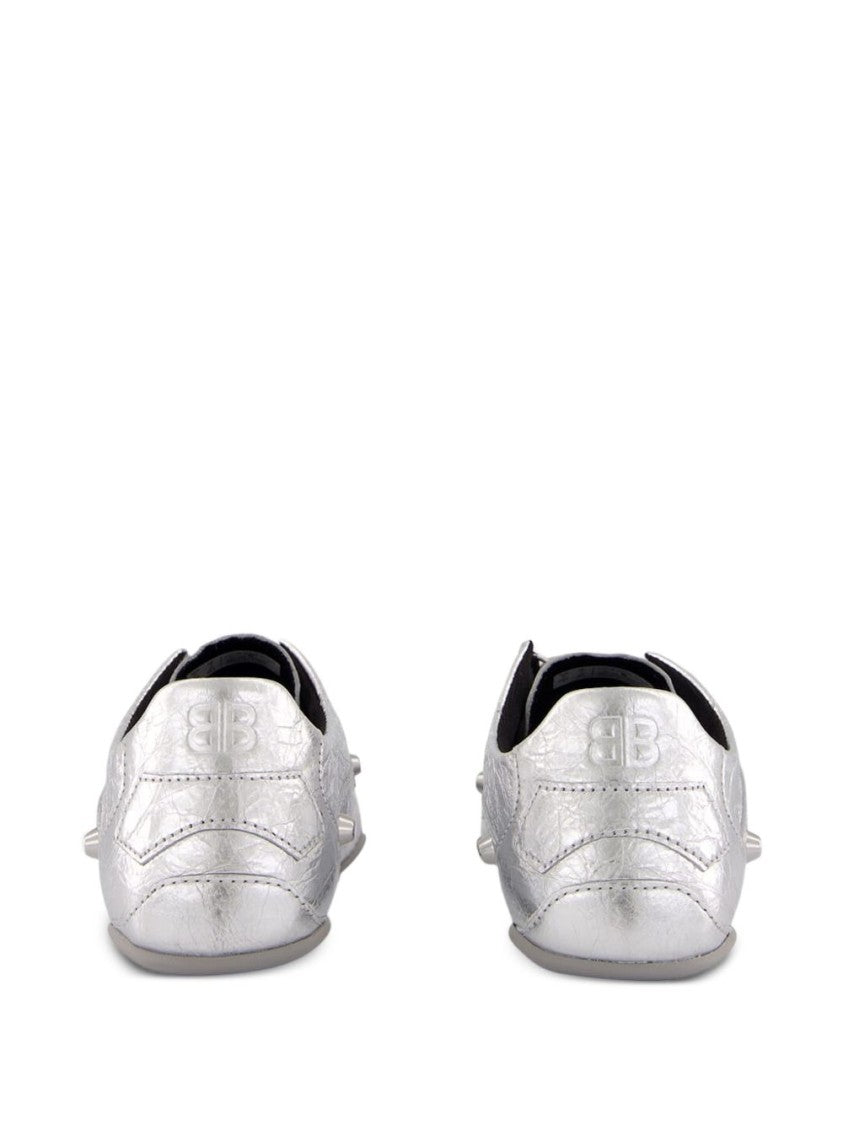 Balenciaga Silver City Metallic Minimalist Aesthetic Sneakers