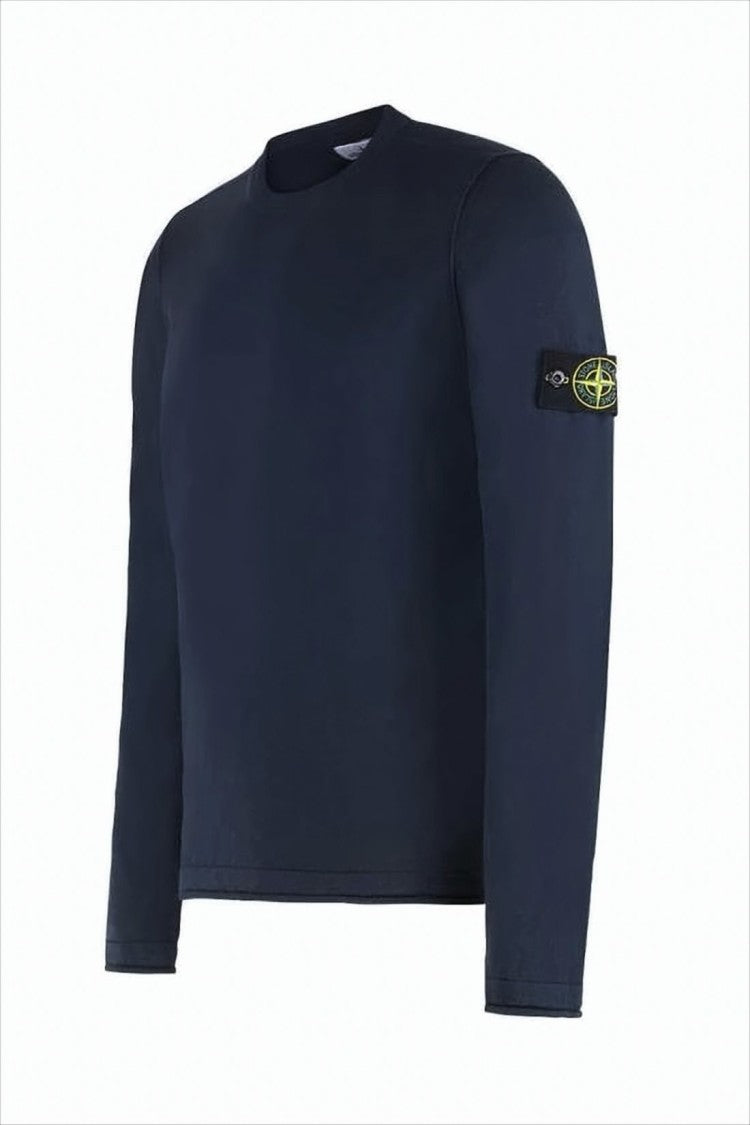 Stone Island Minimalist Long-Sleeve T-Shirt With Signature Patch Logo