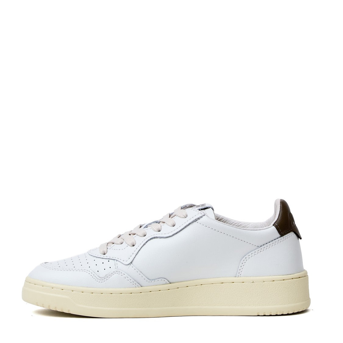 Autry White Chocolate Medalist Low Leather Sneakers