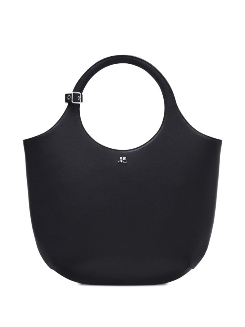 Courrèges Smooth Grain Black Handbag