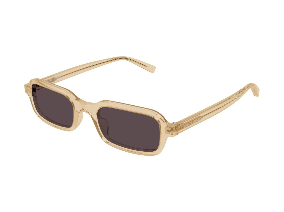 Saint Laurent Translucent Beige Bold Oversized Square Sunglasses