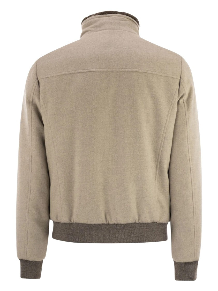 Moorer Bellati Ls9 Light Beige Wool-Blend Jacket