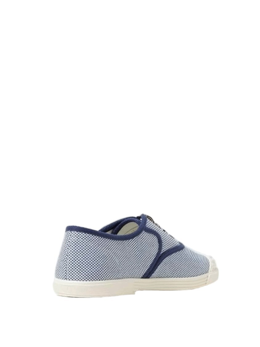 Valentino Garavani Textured Checkered Sneakers With Rubber Toe Cap