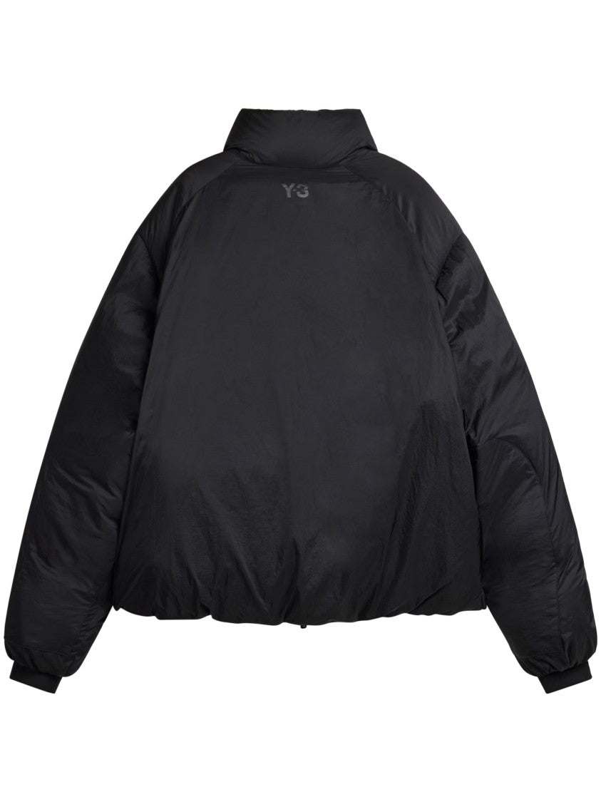 Y-3 Boxy Black Puffer Jacket With High Collar