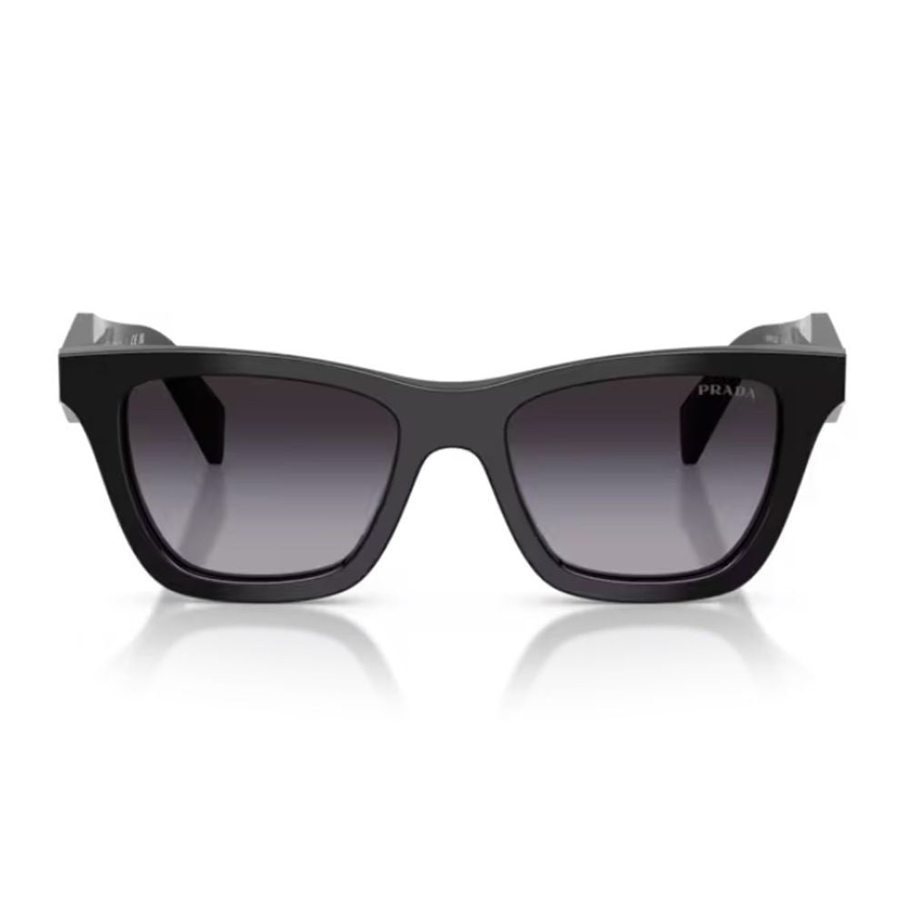 Prada Pr C07s Square Silhouette Glossy Black Acetate Prada Sunglasses