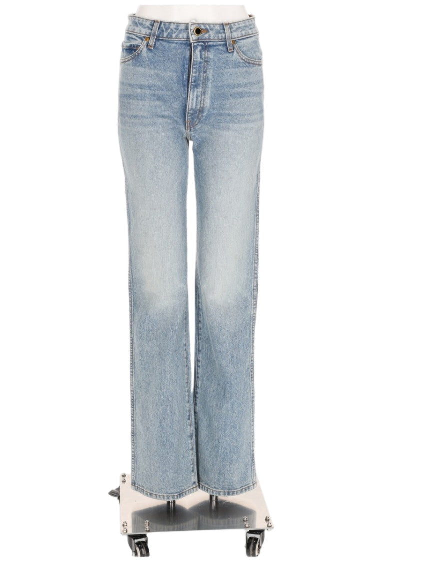 Khaite Danielle Mid-Rise Straight-Leg Jeans