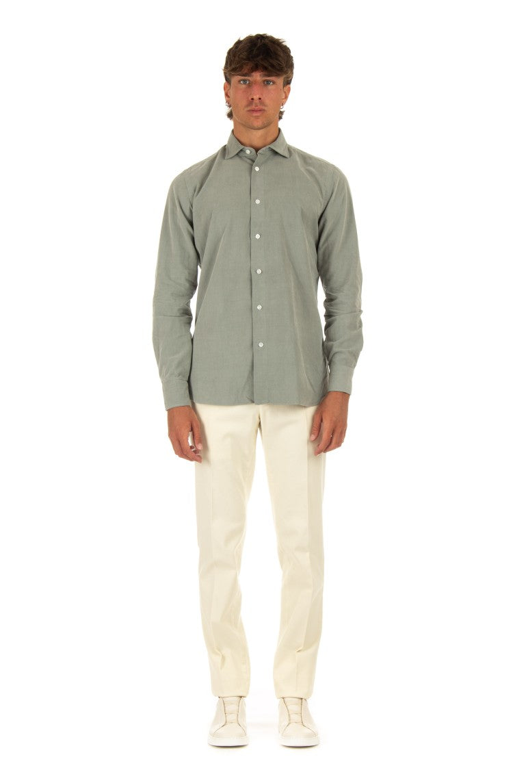 Borriello 2000-Rib Velvet Tailored Shirt