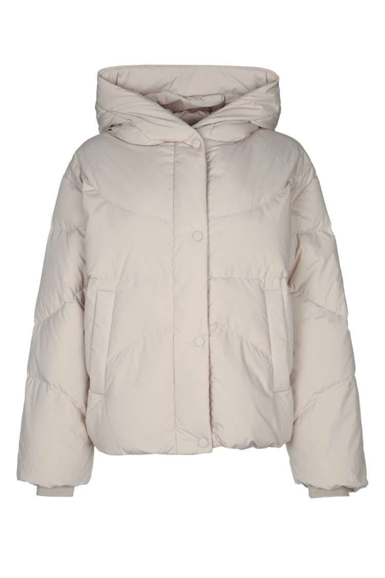 I Blues Verna Cropped Hooded Puffer Jacket
