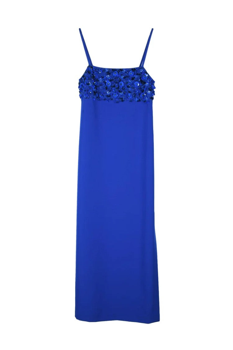 P.A.R.O.S.H. Longuette Sheath Dress - Royal Blue