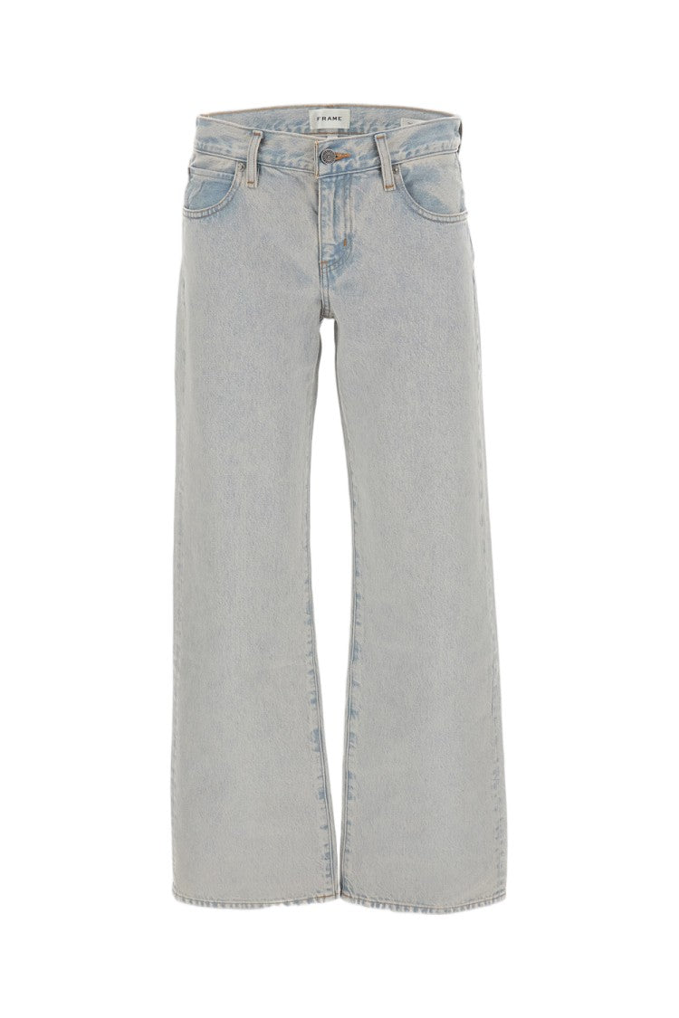Frame Straight-Leg Denim Jeans With Vintage Faded Finish