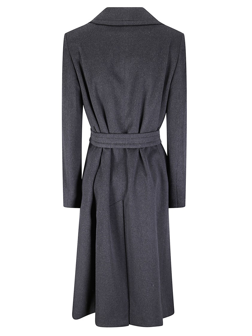 Tagliatore Lined Virgin Wool And Cashmere Coat With Tailored Silhouette