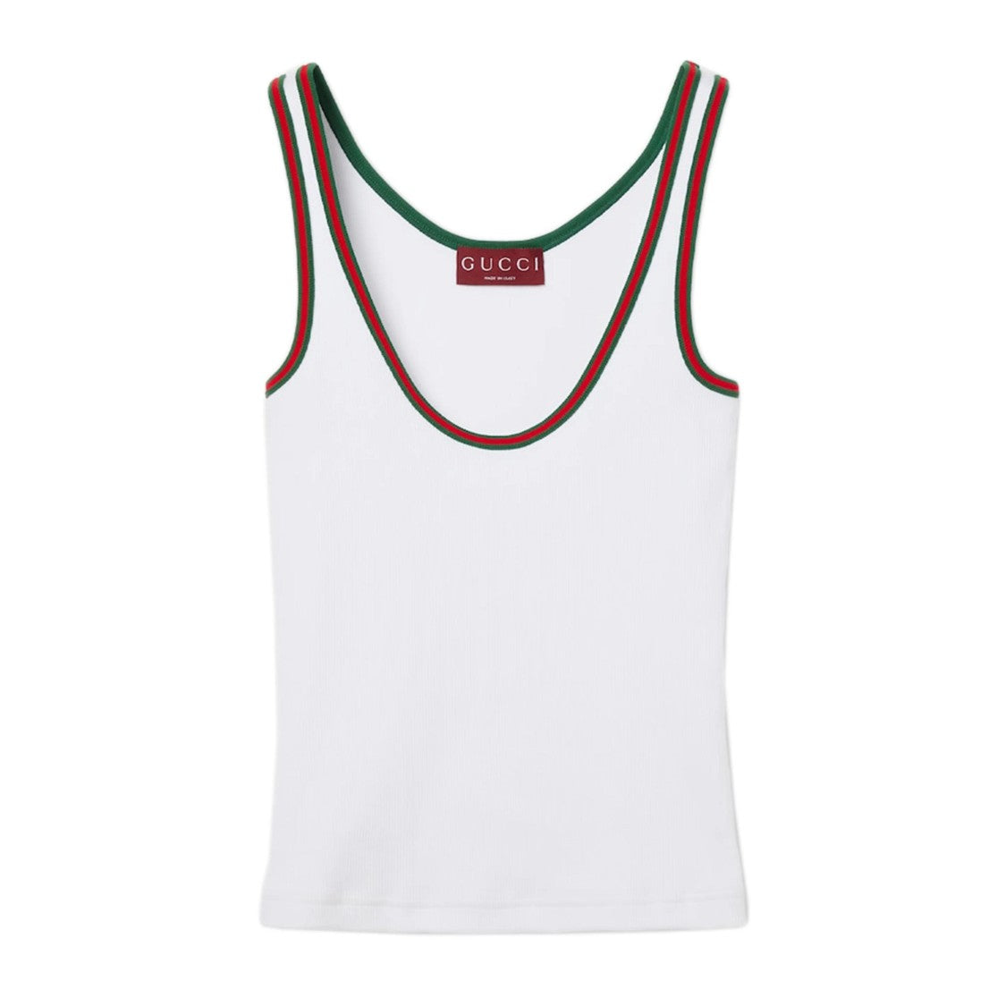 Gucci Classic Sleeveless Tank Top With Contrasting Trim