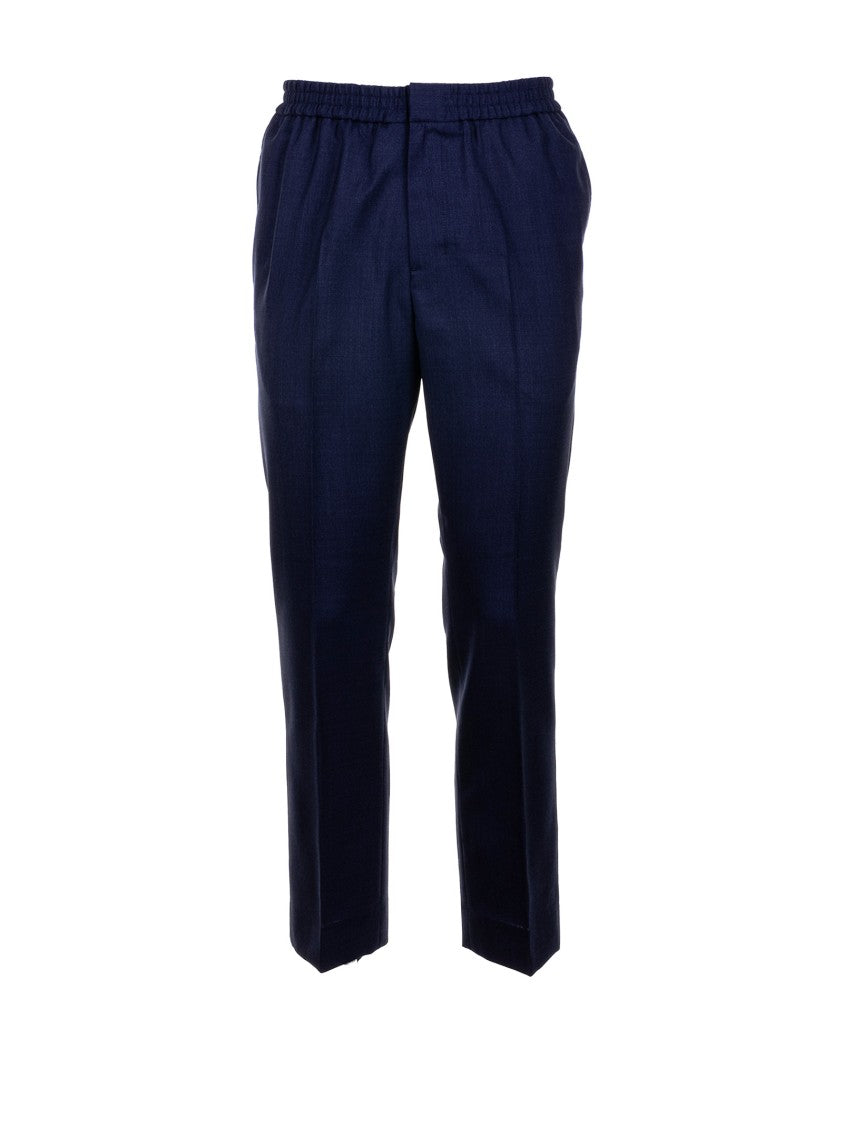 Ami Tailored Blue Trousers With Elastic Waistband