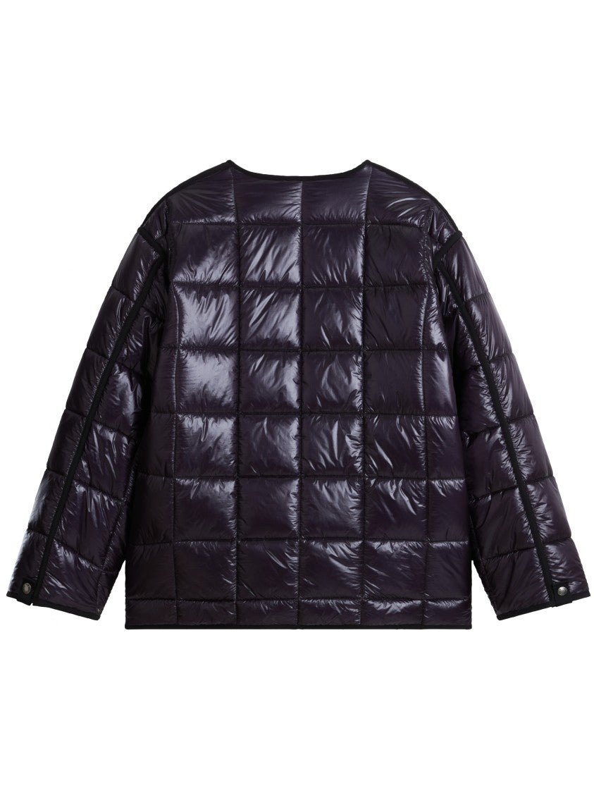 The North Face Black Red Box Liner Quilted Grid Pattern Jacket