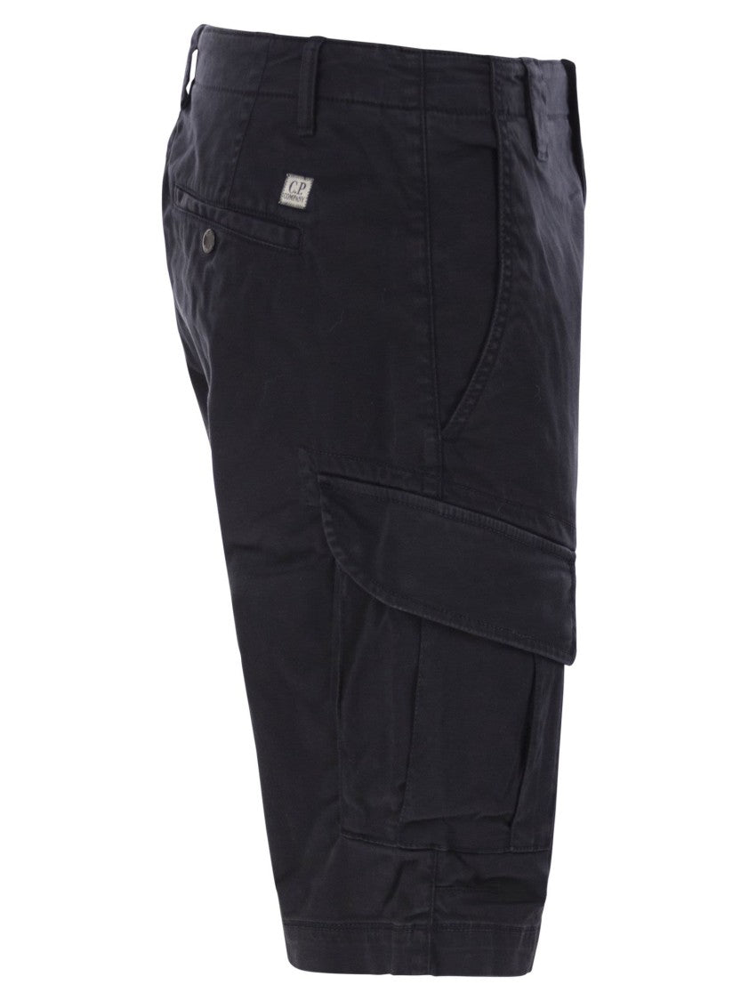 C.P. Company Stretch Cotton Satin Cargo Shorts