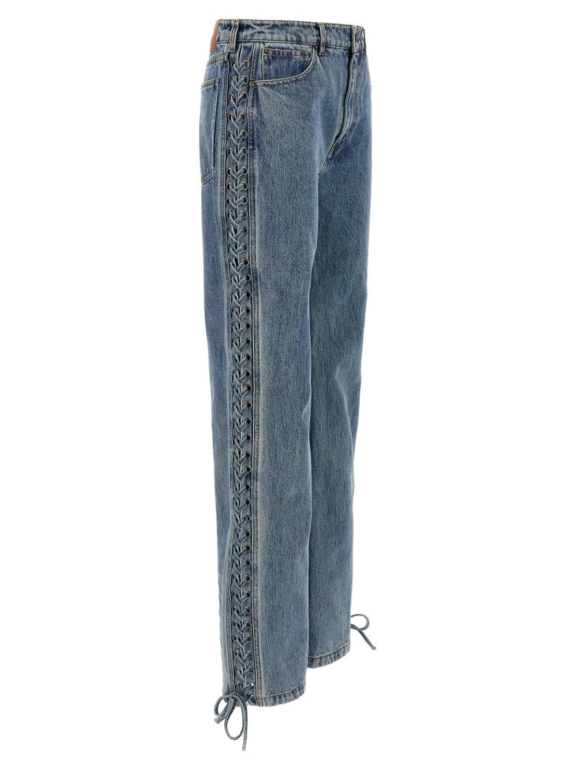 Rotate Birger Christensen 'Laced Straight Leg' Jeans