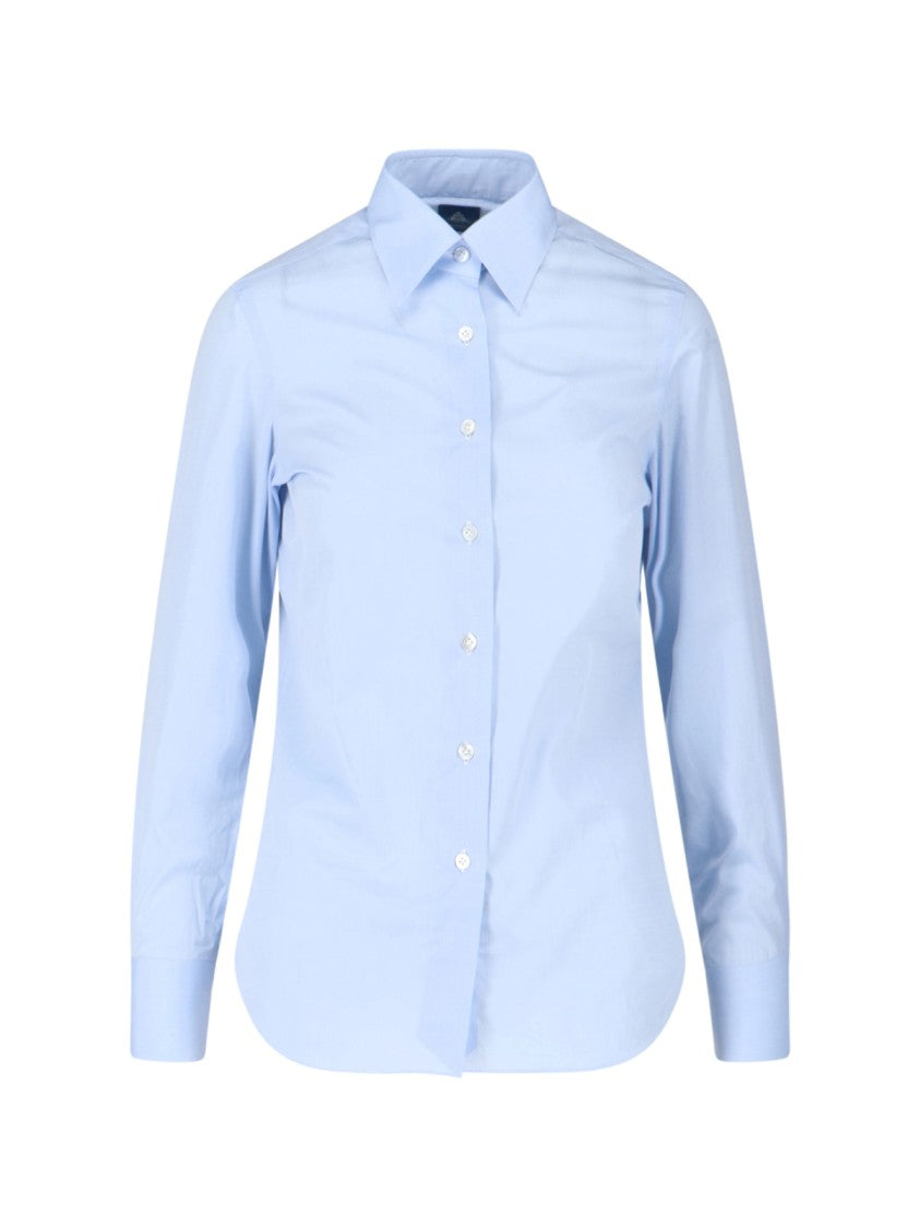 Finamore Classic Cotton Shirt – Light Blue