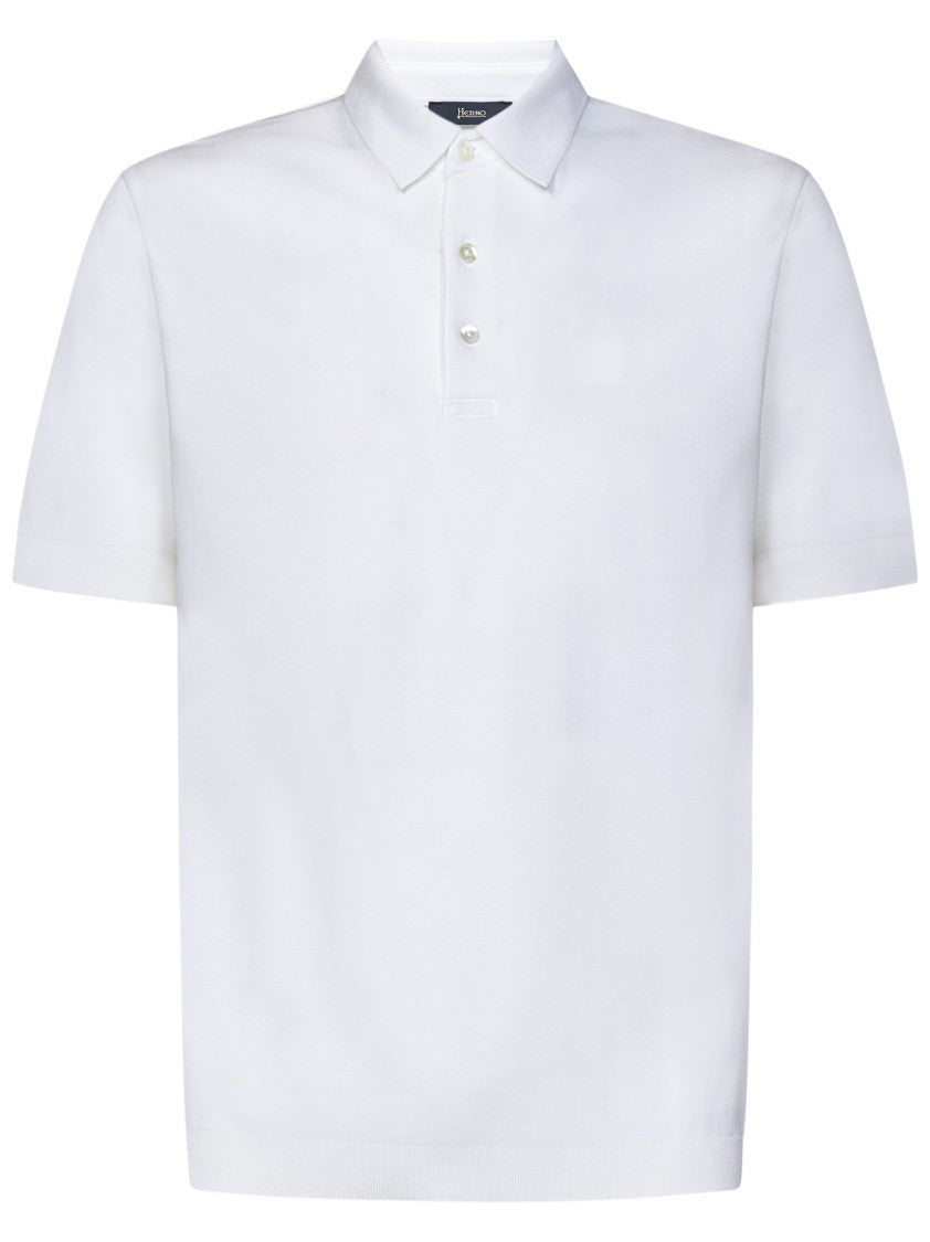 Herno Tricot-Effect Cotton Piqué Polo Shirt