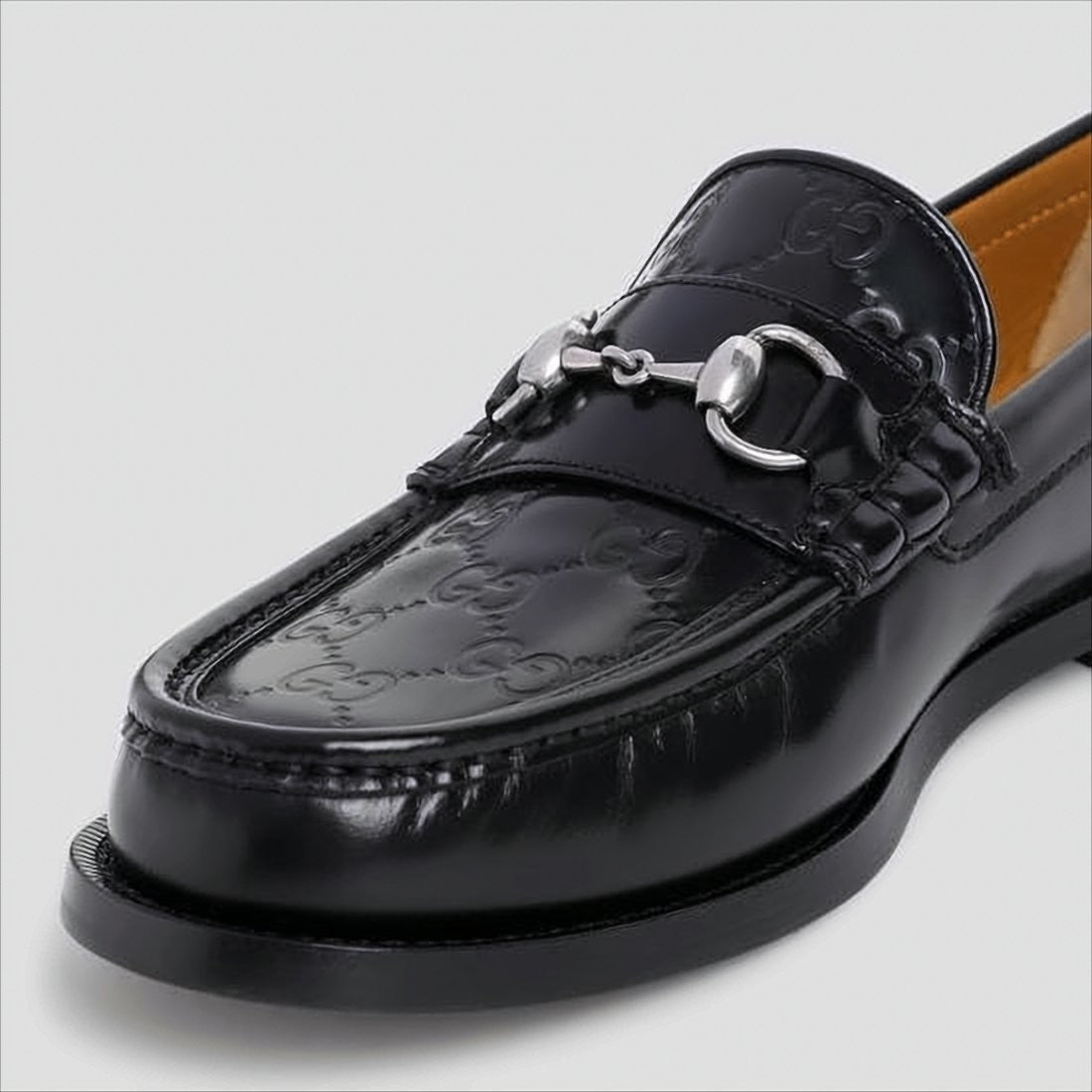 Gucci Black Leather Loafer With Horsebit Detail