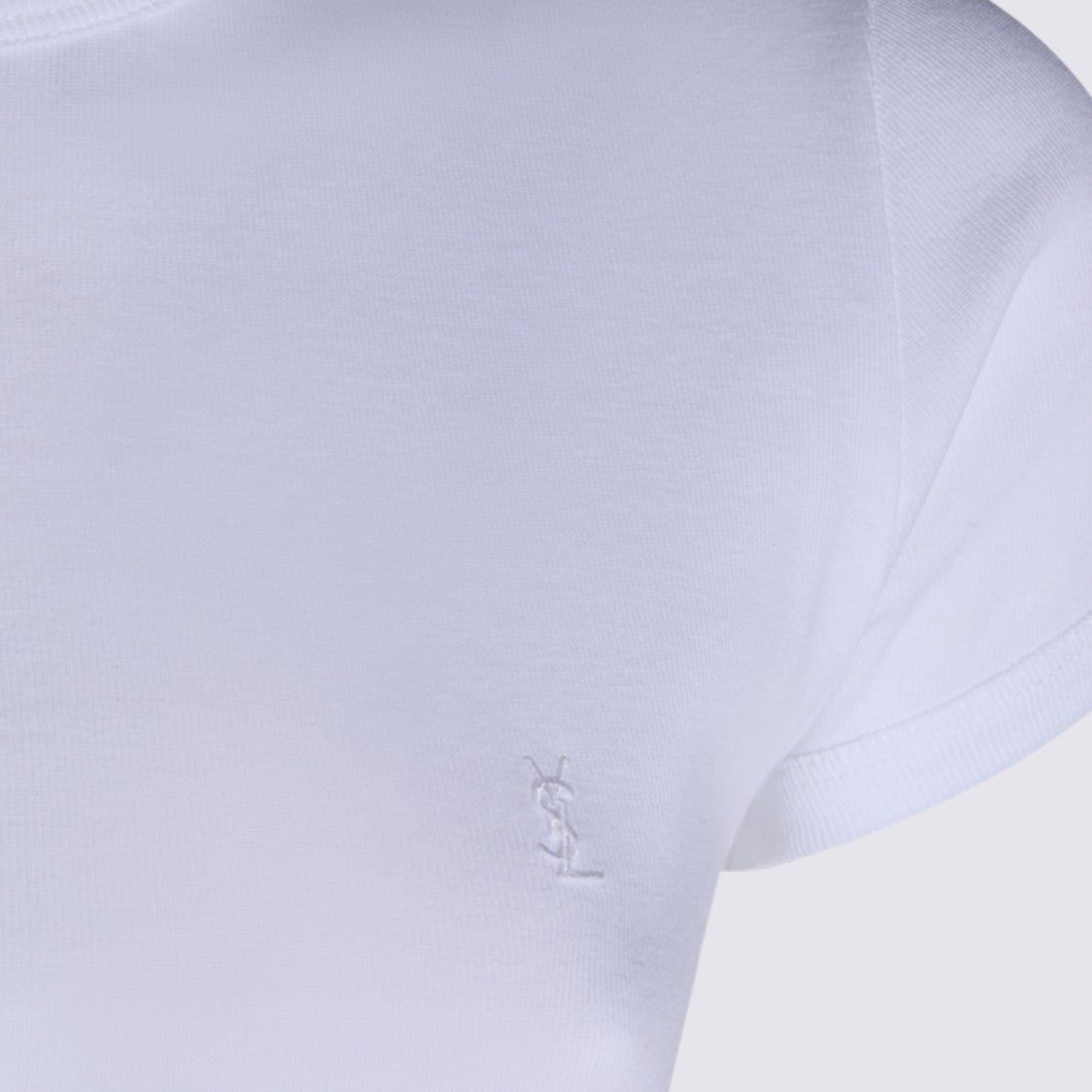 Saint Laurent Fitted Short-Sleeve T-Shirt With Classic Crew Neckline