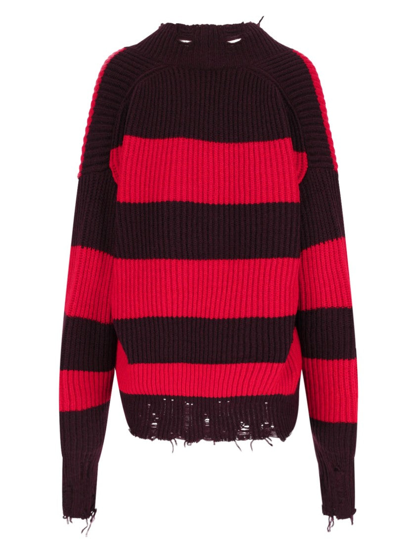 Stella Mccartney Striped Wool Sweater – Red