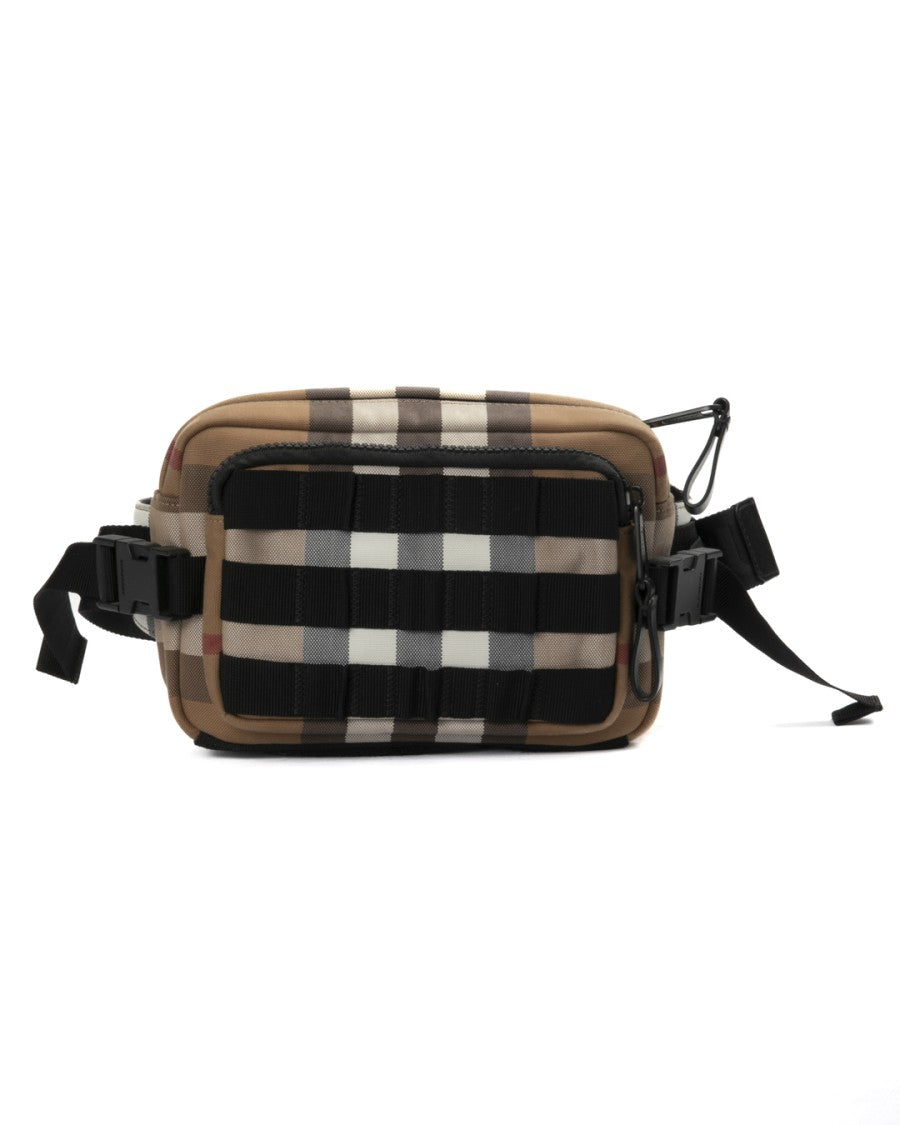 Burberry Beige Check Pappy Small Belt Bag