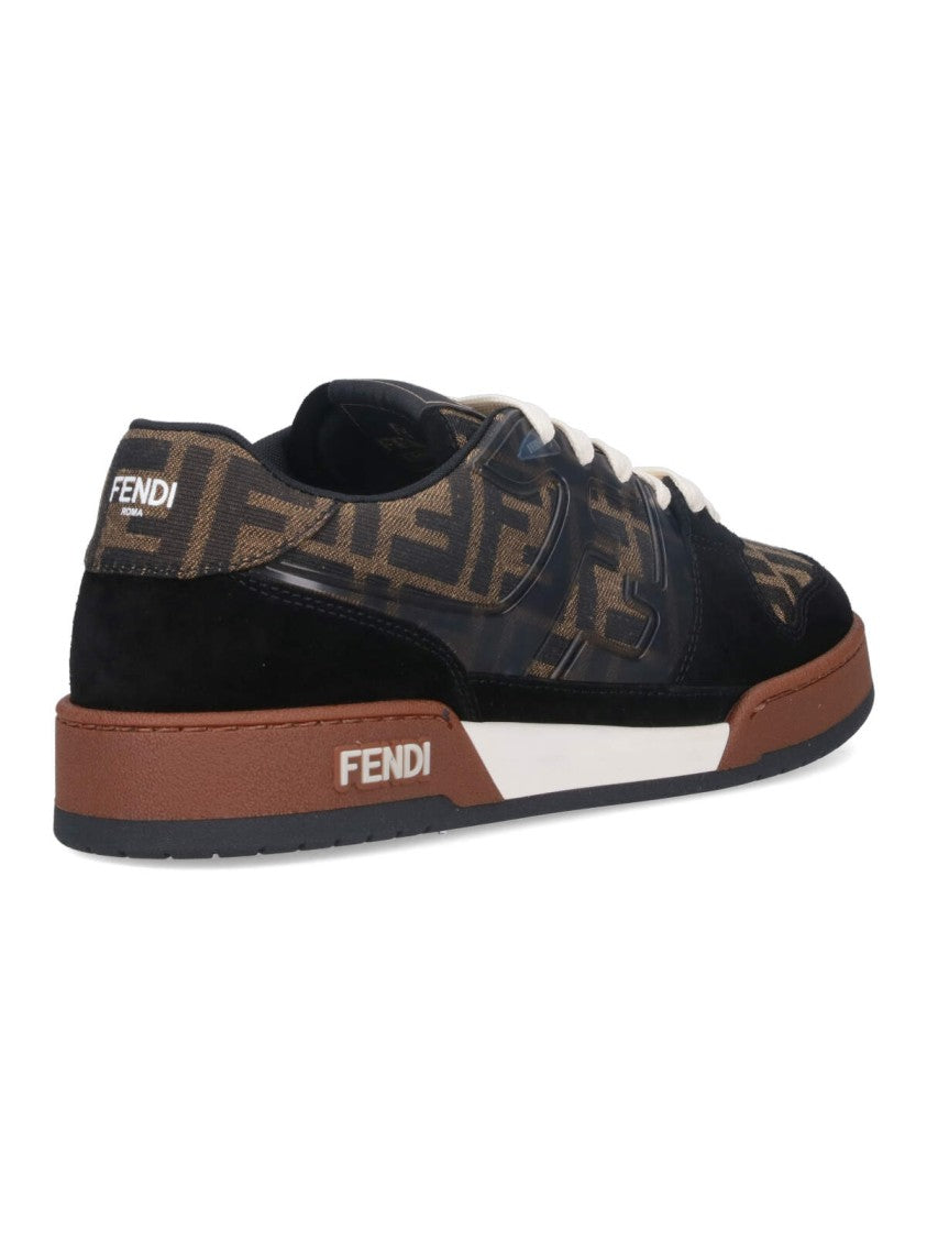 Fendi Low-Top "Match" Sneakers – Black
