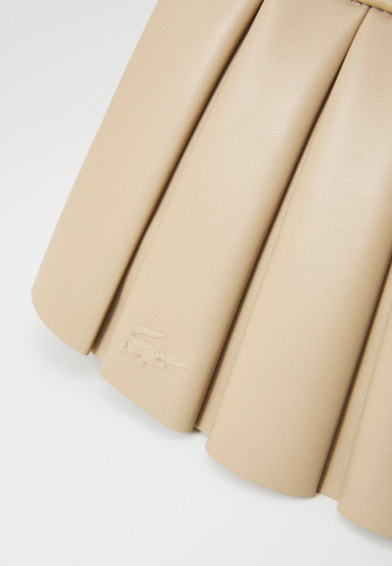 Lacoste Beige Lenglen Leather Shoulder Bag