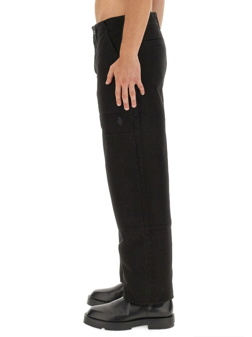 Marcelo Burlon Relaxed Fit Black Denim Pants