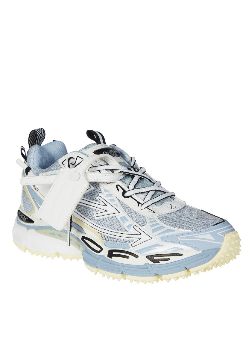 Off-White Soft Blue Suede Overlays Sneakers