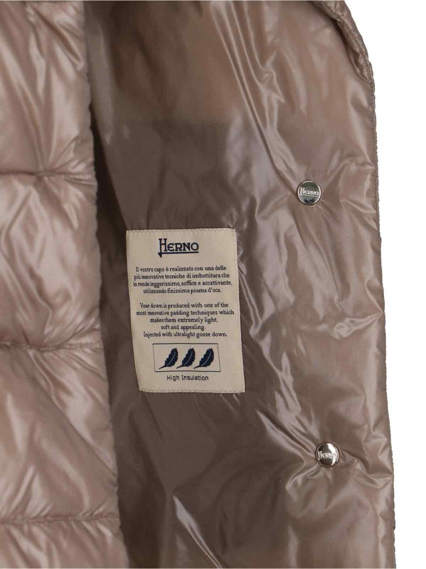 Herno "Dora" Long Down Coat Beige