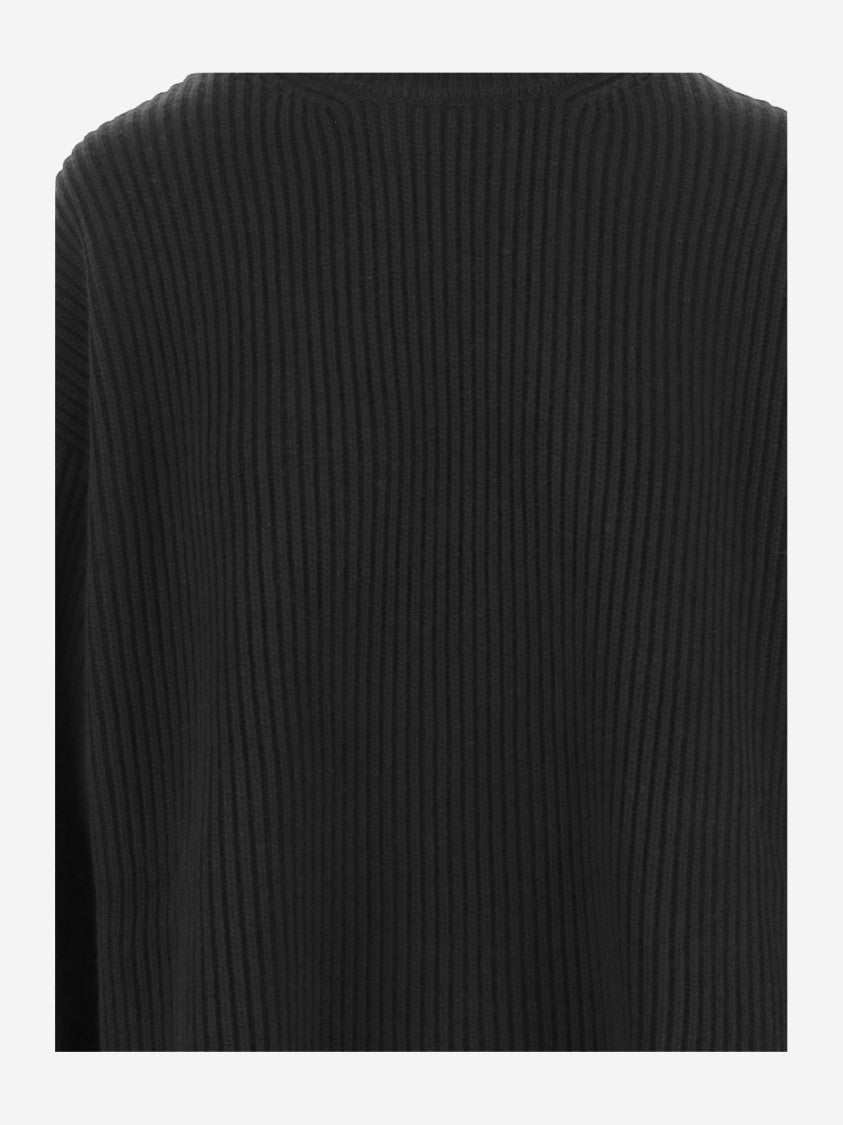 Jil Sander Ribbed Knit Wool Sweater