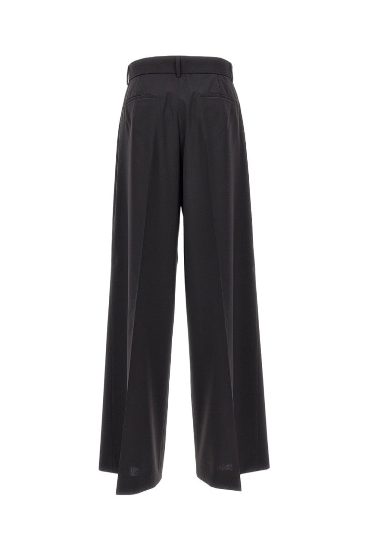 Sportmax Pleated Sail Trousers With Side Pockets And Wide-Leg Design