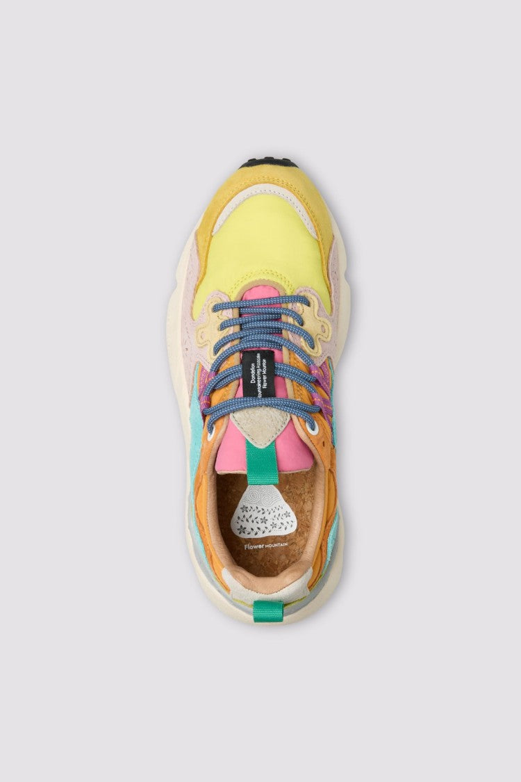 Flower Mountain Multi-Colored Sneakers With Chunky Sole And Decorative Perforations