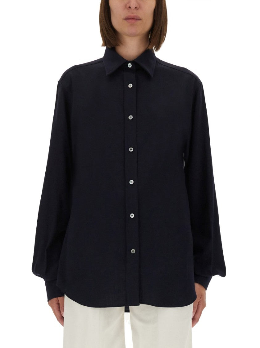 Moschino Relaxed Fit Black Cotton Shirt