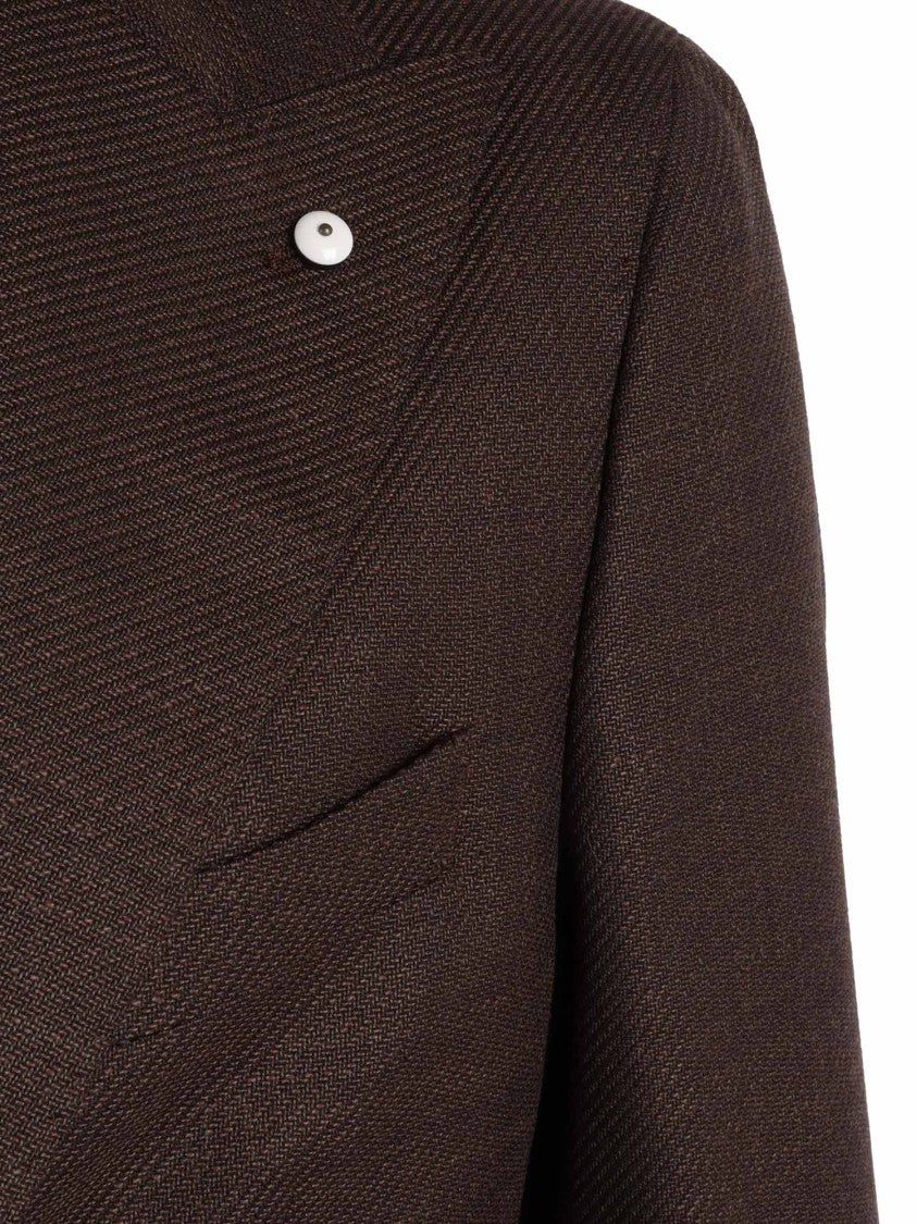 L.B.M. 1911 Brown Tailored Wool Blazer