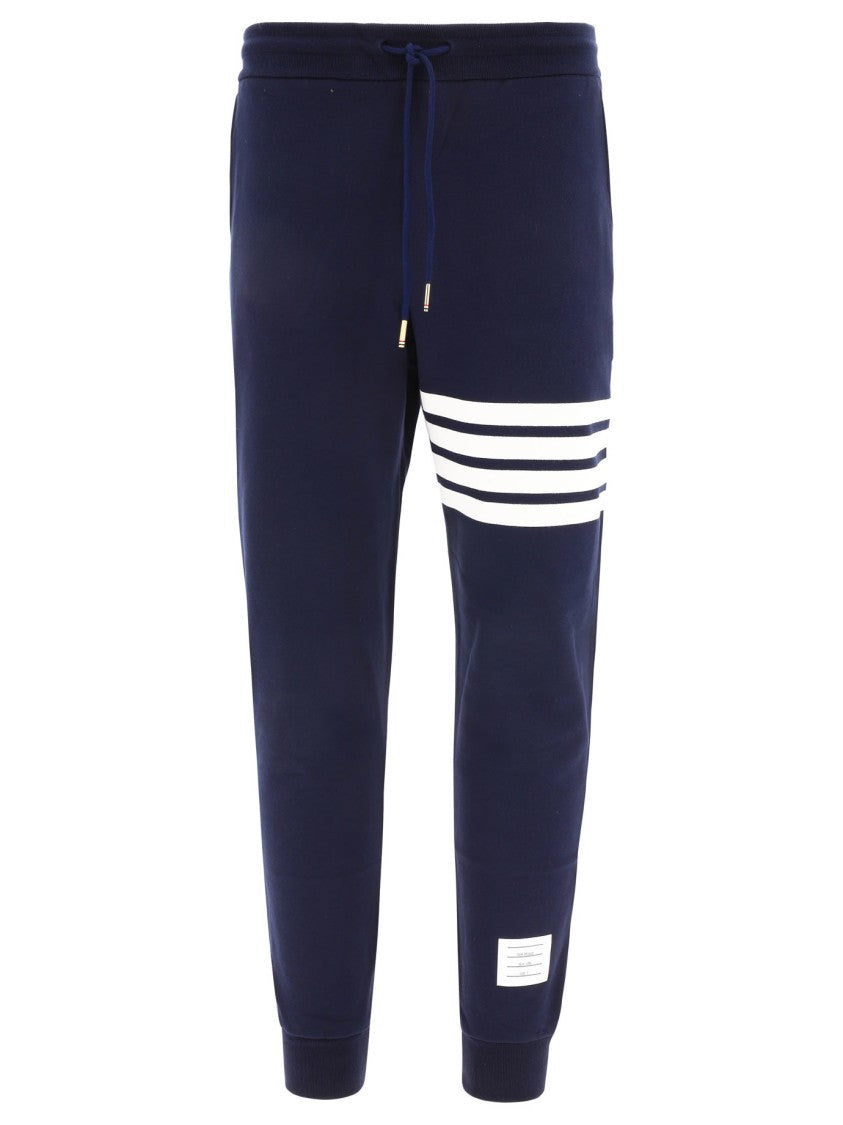 Thom Browne Deep Blue Loopback Cotton Sweatpants