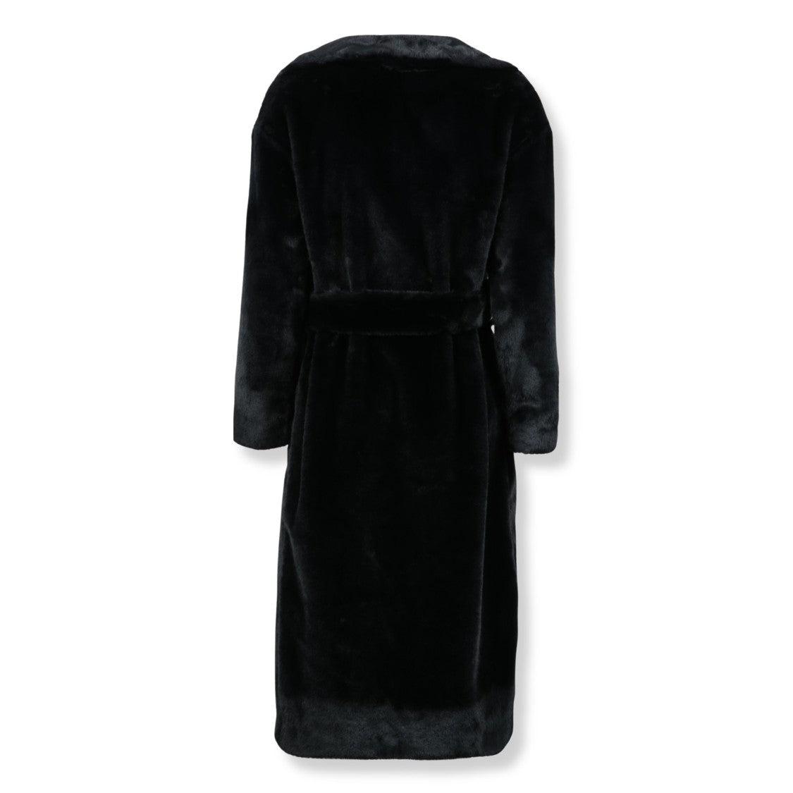 Herno Long Faux Fur Coat With Plush Texture