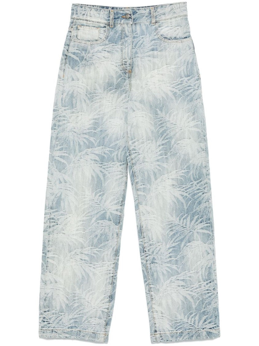 Palm Angels Straight-Leg Blue Jeans